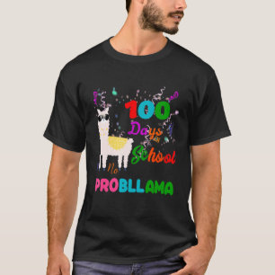 100 Schultage Llama No Probllama Alpaca Niedlich T-Shirt