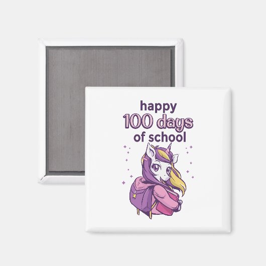 100 Schultage Magnet (Vorderseite/Rückseite)