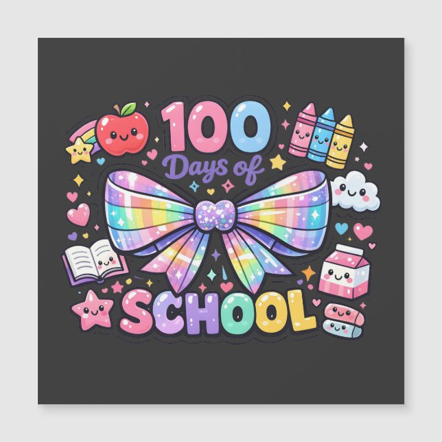100 Schultage  Magnetkarte (Vorderseite)