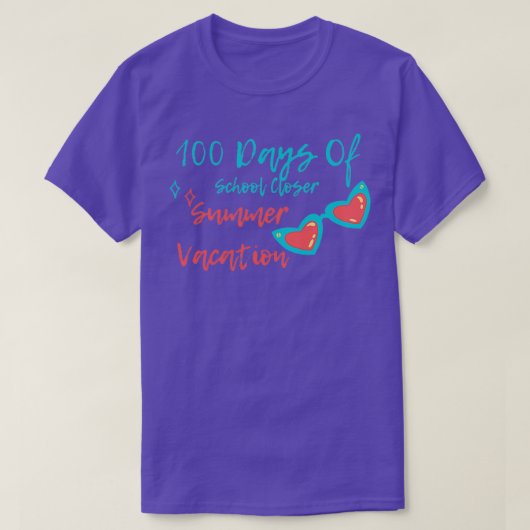 100 Schultage Naher Sommerurlaub 20 T-Shirt (Design vorne)