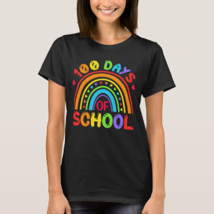 100 Schultage Niedlich Rainbow Student Lehrer T-Shirt