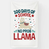 100 Schultage No Prob Llama Banner (Vertikal)
