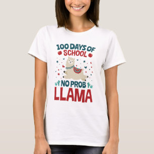 100 Schultage No Prob Llama T-Shirt