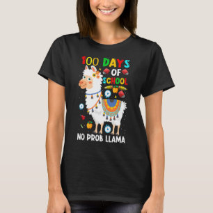 100 Schultage Nr. Prob-Lama Llama Lehrer und T-Shirt