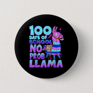 100 Schultage Nr. Probllama Llama 100. Tag Button