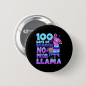 100 Schultage Nr. Probllama Llama 100. Tag Button (Vorne & Hinten)