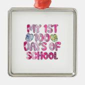 100 Schultage Ornament Aus Metall (Vorne)