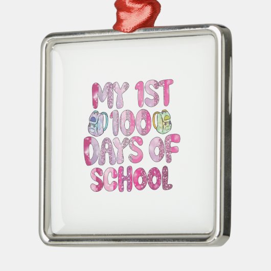 100 Schultage Ornament Aus Metall (Links)