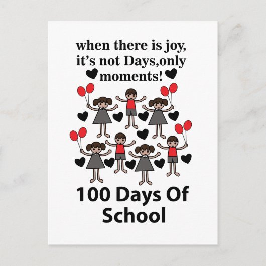 100 Schultage Postkarte (Vorderseite)