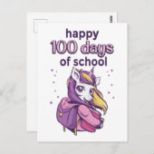 100 Schultage Postkarte (Vorne/Hinten)