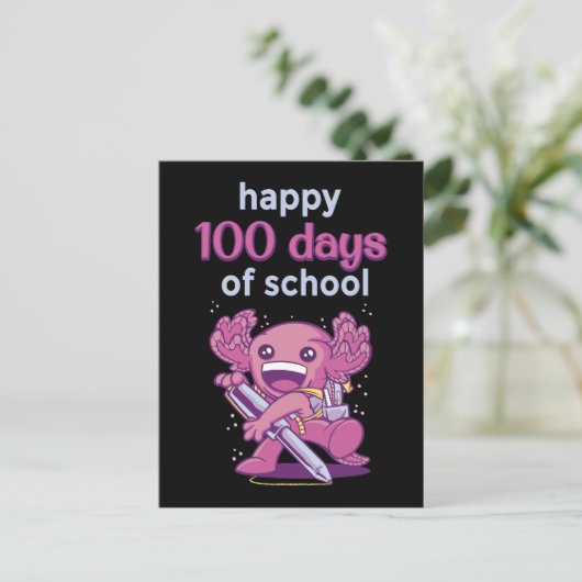 100 Schultage Postkarte (Stehend Vorderseite)