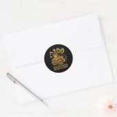 100 Schultage Runder Aufkleber (Umschlag)