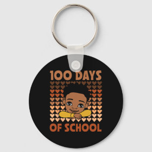 100 Schultage Schwarz Afro Boys Schwarze Geschicht Schlüsselanhänger