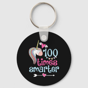 100 Schultage Shirt 100 Mal klüger niedlich un Schlüsselanhänger