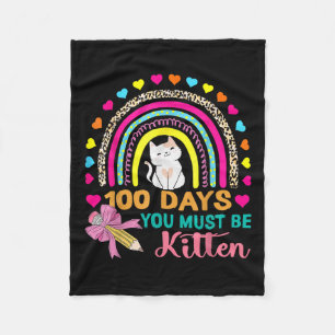 100 Schultage Sie müssen die Katze 100. Fleecedecke