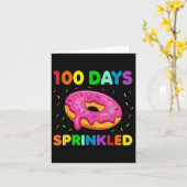 100 Schultage voller Spaß Karte (Gelbe Blume)