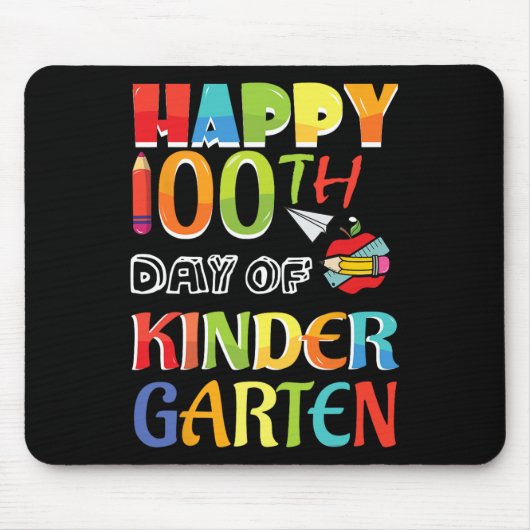 100 Schultage zum 100. Kindergartentag Mousepad (Vorne)