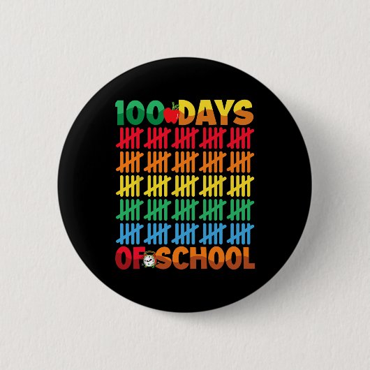 100 Schultage zum 100. Schultag Button (Vorderseite)