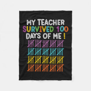 100 Schultage zum 100. Schultag Fleecedecke