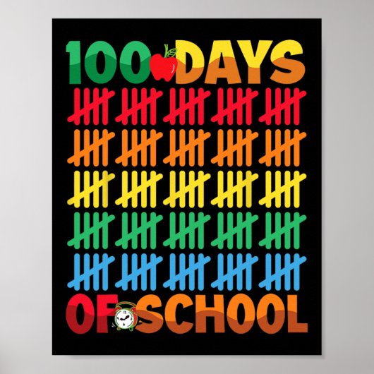 100 Schultage zum 100. Schultag Poster (Vorne)