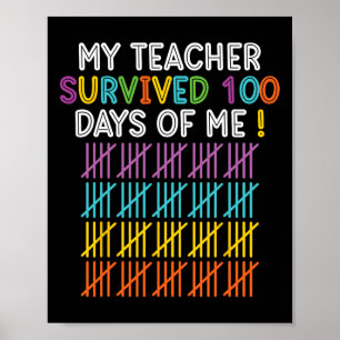 100 Schultage zum 100. Schultag Poster