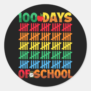 100 Schultage zum 100. Schultag Runder Aufkleber