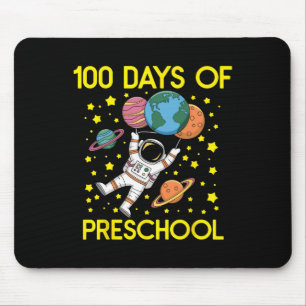 100. Schulvorschultag Kinder lustige Astro Mousepad