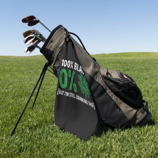 100% Schwarze 0% Kleeblatt Afrikanischer St Patric Golfhandtuch (Gras)
