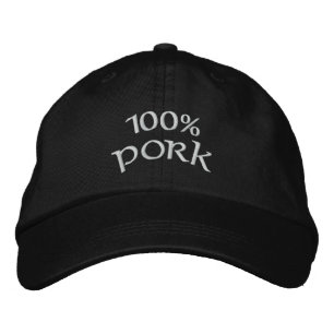 100 % Schweinefleisch Bestickte Kappe