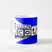100% Scottish Kaffeetasse (Vorderseite Links)