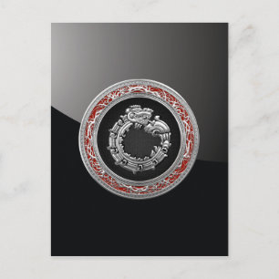 [100] Serpent God Quetzalcoatl [Silver] Postkarte