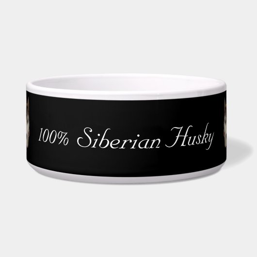 100% Siberian Husky Huskybild Napf (Vorderseite)