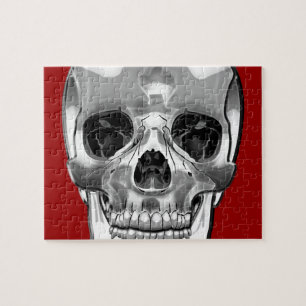 [100] Silberner Menschenschädel Puzzle