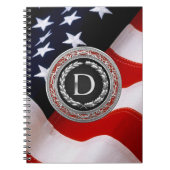 [100] silbernes Vintages Monogramm "D" Notizblock (Vorderseite)