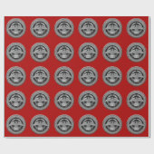 [100] Silberrömischer Kaiseradler über Medallion Geschenkpapier (Flach)