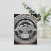 [100] Silberrömischer Kaiseradler über Medallion Postkarte (Stehend Vorderseite)