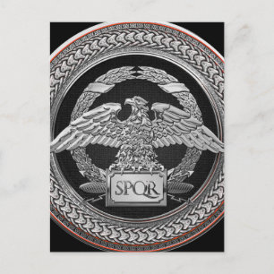 [100] Silberrömischer Kaiseradler über Medallion Postkarte