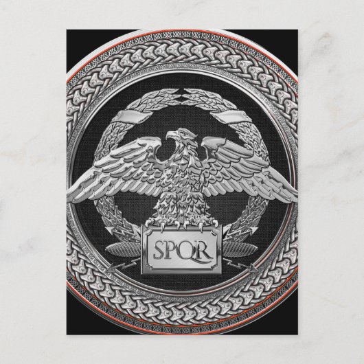 [100] Silberrömischer Kaiseradler über Medallion Postkarte (Vorderseite)