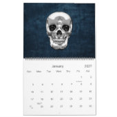 [100] Silver Human Skull Kalender (Jan 2027)
