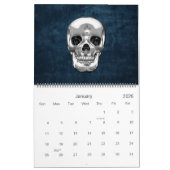 [100] Silver Human Skull Kalender (Jan 2026)