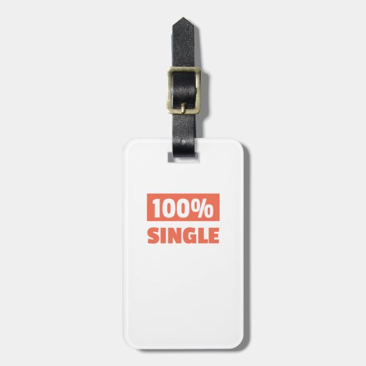 100 % Single Gepäckanhänger (Vorderseite vertikal)