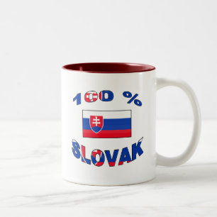 100% slowakisch zweifarbige tasse