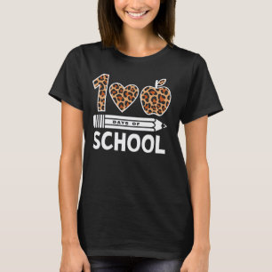 100 Smarter Leopard-Druck Lehrer Schüler 100. Tag T-Shirt
