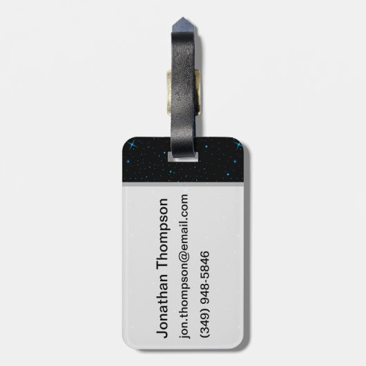 100% Stardust Gepäckanhänger (Rückseite vertikal)