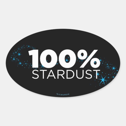 100% Stardust Ovaler Aufkleber (Vorderseite)