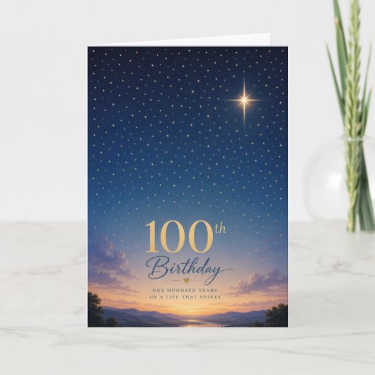 100. Stern-Geburtstag Karte (Vorderseite)