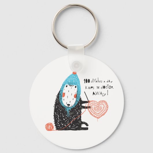 100 Stitches a day Key Chain Schlüsselanhänger (Vorderseite)