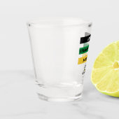 100% Straight Outta Jamaica Shot Glass Schnapsglas (Links)