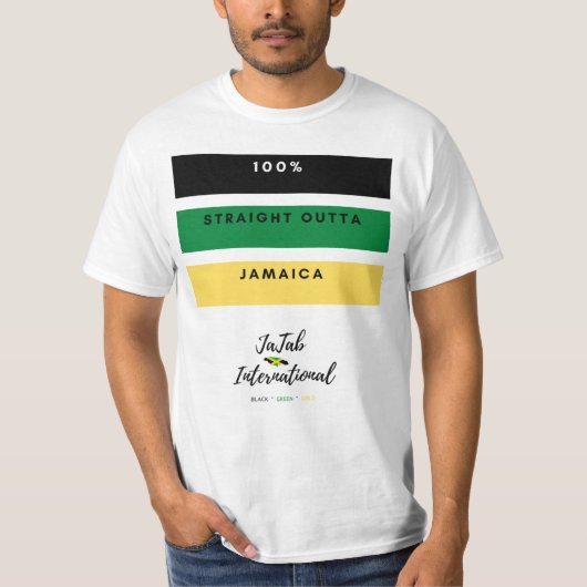 100% Straight Outta Jamaica T - Shirt (Vorderseite)