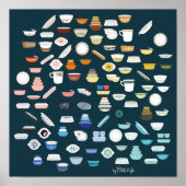 100 Stück Pyrex - blau-grün Poster (Vorne)